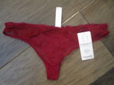CHANTELLE TAILOR THONG PANTIES IN CLARET RED STYLE 16F9 SIZE SMALL NEW