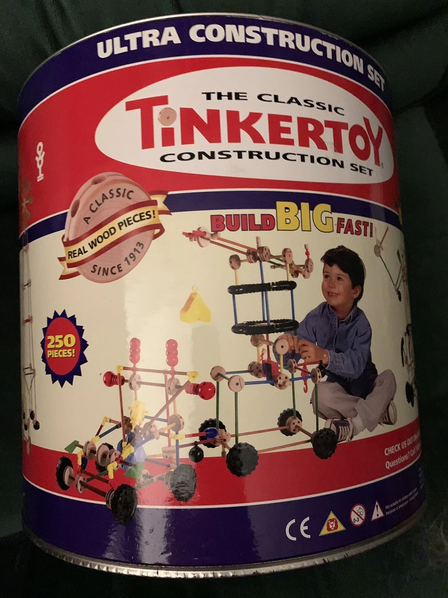 Tinkertoy Classic Ultra Construction Set 250 Piece Hasbro missing a few parts