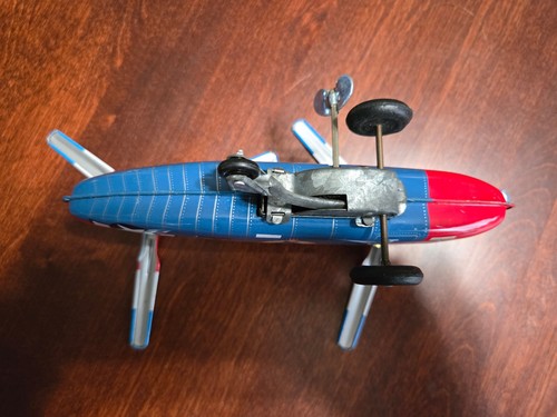 Vintage Nakayama Tin USAF Twin Propeller Helicopter Wind-up Box Japan Works - Picture 12 of 17