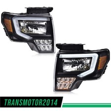 Fit For 2009-2014 Ford F150 F-150 Truck LED DRL Headlights Left+Right