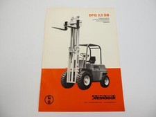 Prospekt Steinbock DFG 2,5 SB Gabelstapler  Technische Daten 1972