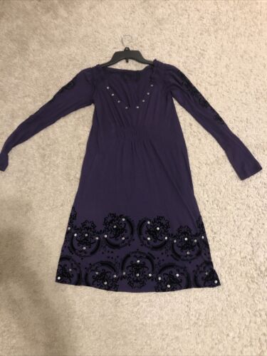 True religion velvet embossed studded mini dress … - image 1