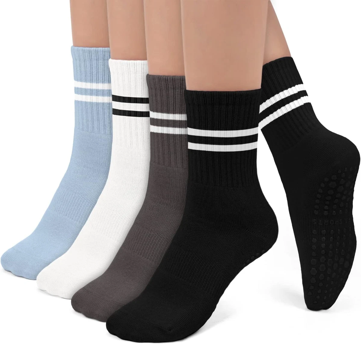 Pilates Socks Yoga Socks with Grips for Women Non-Slip Grip Socks for Pure  Barre