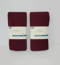 Old Navy Women's Tights Control Top  Size S-M  Burgundy New Set of Two