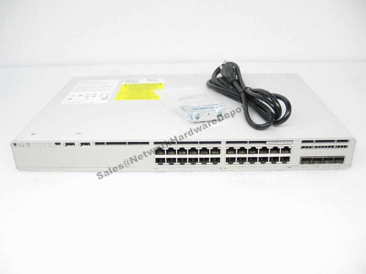 Cisco C9200L-24P-4G-E 24-Port PoE+ 9200L Switch w/ Power - 1 Year ...