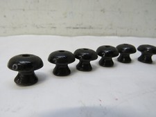 Lot of 10 NOS 1800's Antique small wooden Black Round Drawer Handles knobs pulls