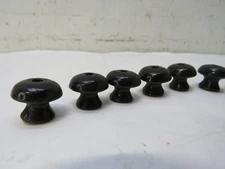 Lot of 10 NOS 1800's Antique small wooden Black Round Drawer Handles knobs pulls