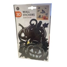 3D Wall Stickers Halloween Theme 6 Pack - Cats/Bats