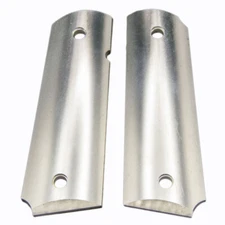 RAW Aluminum Full Size 1911 Grips: COLT, Kimber, RIA - Engravers Special - Ambi