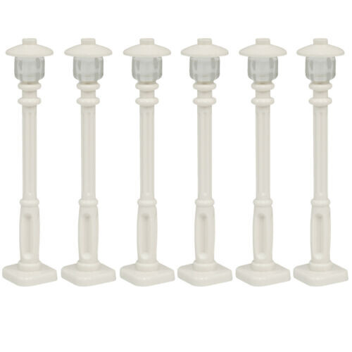 LEGO Street Lights / White Lamp Posts (8cm tall) x6
