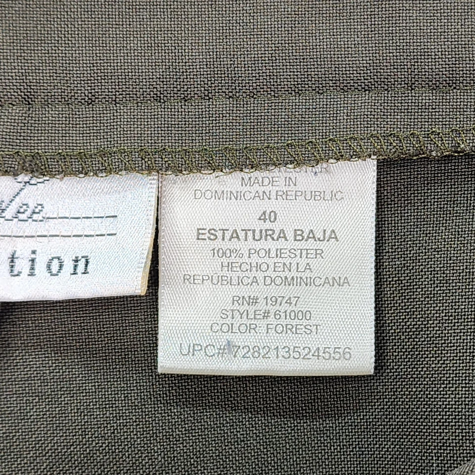 Kathie Lee Collection Dress Pants Womens 16 Petite Green Elastic Waist Career - Image 4 of 4