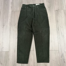 Vtg Eddie Bauer Catalog Green Corduroy Pants Women s Petite Sz 12 Wide Leg
