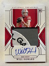WILL HOWARD 2025 National Treasures Collegiate RPA Rose Bowl Patch AUTO Red 1/10