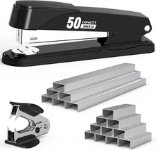Metal Stapler Heavy Duty 50 Sheet Capacity with 1750 Staples and Staple Remover,
