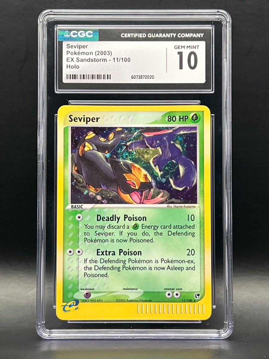 2003 EX Sandstorm E Reader-Seviper 11/100 Holo Rare- POP 13- CGC