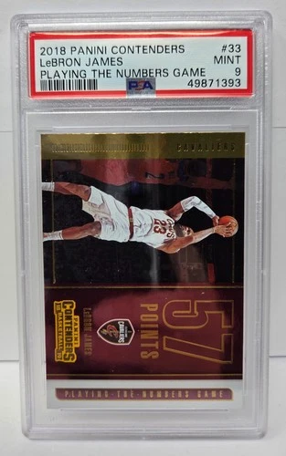 2018 Contenders Playing the Numbers LEBRON JAMES Basketball Card PSA 9 MINT