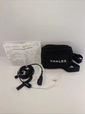 NEW Thales Communications MBITR Ear / Mic Headset & Carrying Bag 23386 1600584-1