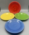 Fiesta Ware HLC USA Set 4 Salad Plates 7.25” Mixed Colors Red Blue Green Yellow