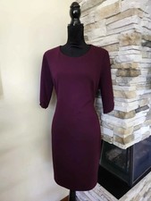 Tommy Hilfiger Women's Purple Elbow Length Sleeve Knit Dress Size: 12