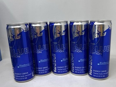 5 PACK Red Bull Blueberry (12oz FULL Cans, DISCONTINUED Blue Edition) 09/2026