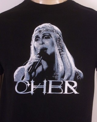 vintage 00s Y2K Cher Farewell Tour 2003 T-Shirt Concert Classic Pop sz M