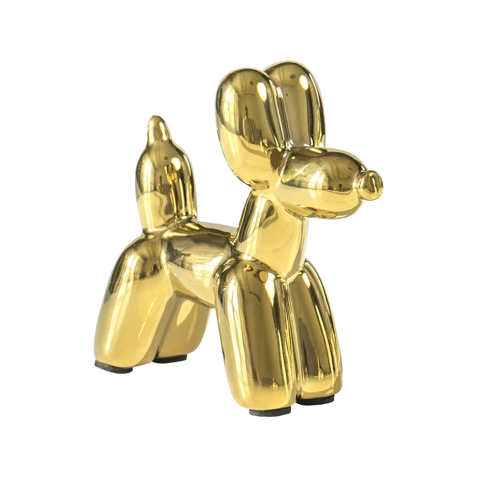 Gold Balloon Dog Figurine Modern Art Decor Ceramic Sculpture Home Office Gift