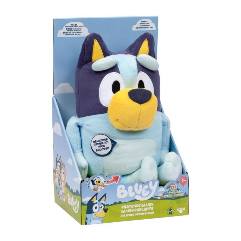 Peluche parlante Bluey 33 cm avec musique du générique