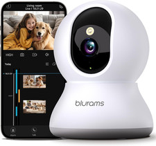 Security Camera 2K, Baby Monitor Dog Camera 360-Degree for Home Security W/Smar