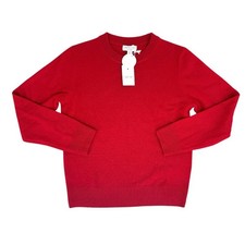 Crewcuts NWT Kids Cashmere Crewneck Sweater Red Boys Large Luxury Preppy Basic