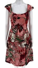 Carolina Herrera Floral Tiered Bow Dress - Size 4