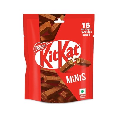 KIT KAT Minis, Choco Coated Wafer Bar, Share Bag 118.4 g