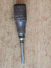 Mini Slotted Screwdriver Wood Handle 1/8" x 3" Miniature Pocket Size Tool Vtg
