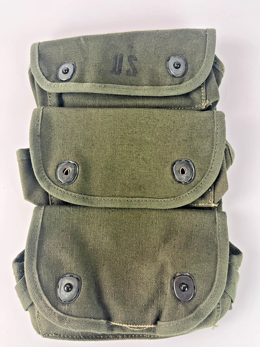 Wwii Grenade Pouch for sale | eBay USMC OD CANVAS 3POCKET GRENADE