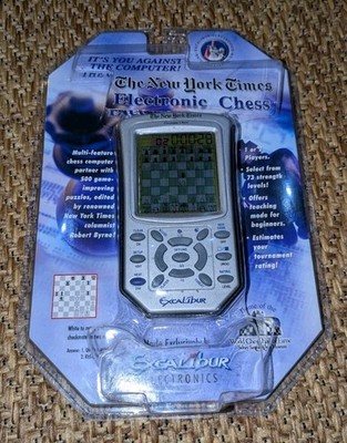 Sealed Excalibur New York Times Electronic Chess Handheld Game Complete 974-CS