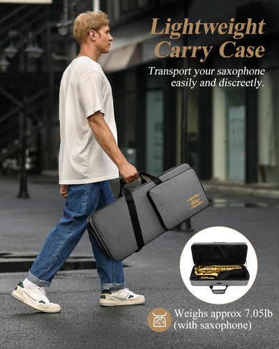 Eastar Gold Alto Saxophone E Flat Student Sax Full Set Reeds Mouthpiece Case - Imagen 9 de 23