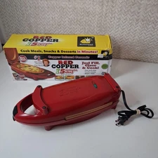 Copper Red 5 Minute Chef Electric Meal Maker W Box Booklet Recipe