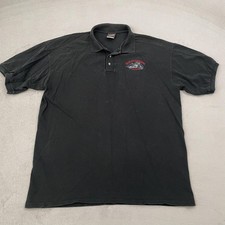 Vintage Harley-Davidson Shirt Mens XL Black Polo Made USA Biker Motorcycle 90s