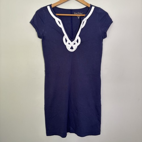 Lilly Pulitzer Brewster Kleid - True Navy/Weiß - Größe S - Resortwear/Preppy - Bild 2 von 6