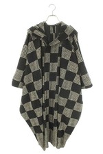 HOMME PLISSE ISSEY MIYAKE Pleated Coat White Black Size 1 Used Polyester Fashio