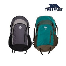 Trespass Unisex 30L Backpack With 3 Zip Sections Padded Shoulder Straps -