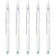 Pilot Juice 05 Retractable Gel Ink Pen, 0.5mm, White Ink, 5 Pieces Set
