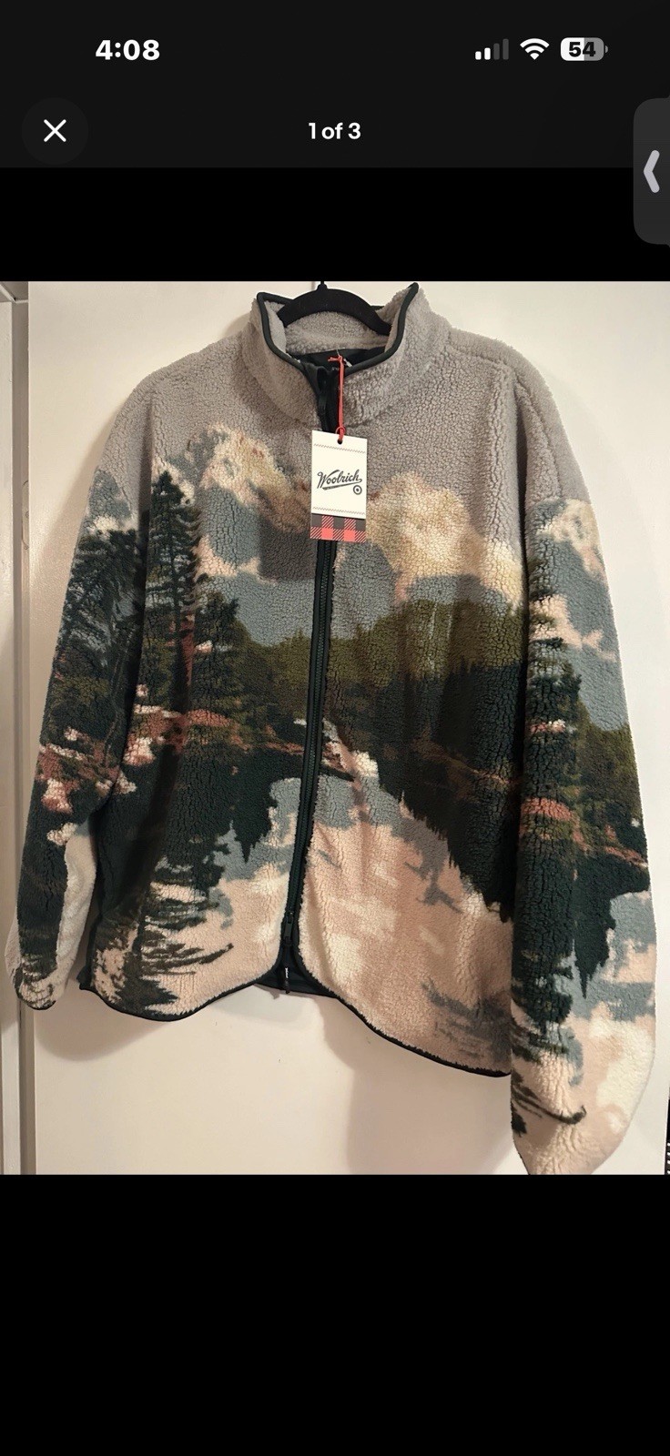 Woolrich x Target Unisex Printed Landscape Zip Up Fleece Jacket New Sold Out XXL image 6