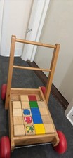 Wooden Baby Walker with Blocks