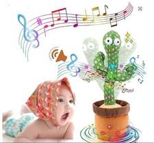 Dancing Talking Cactus Toy Repeats Words Sings Interactive Plush