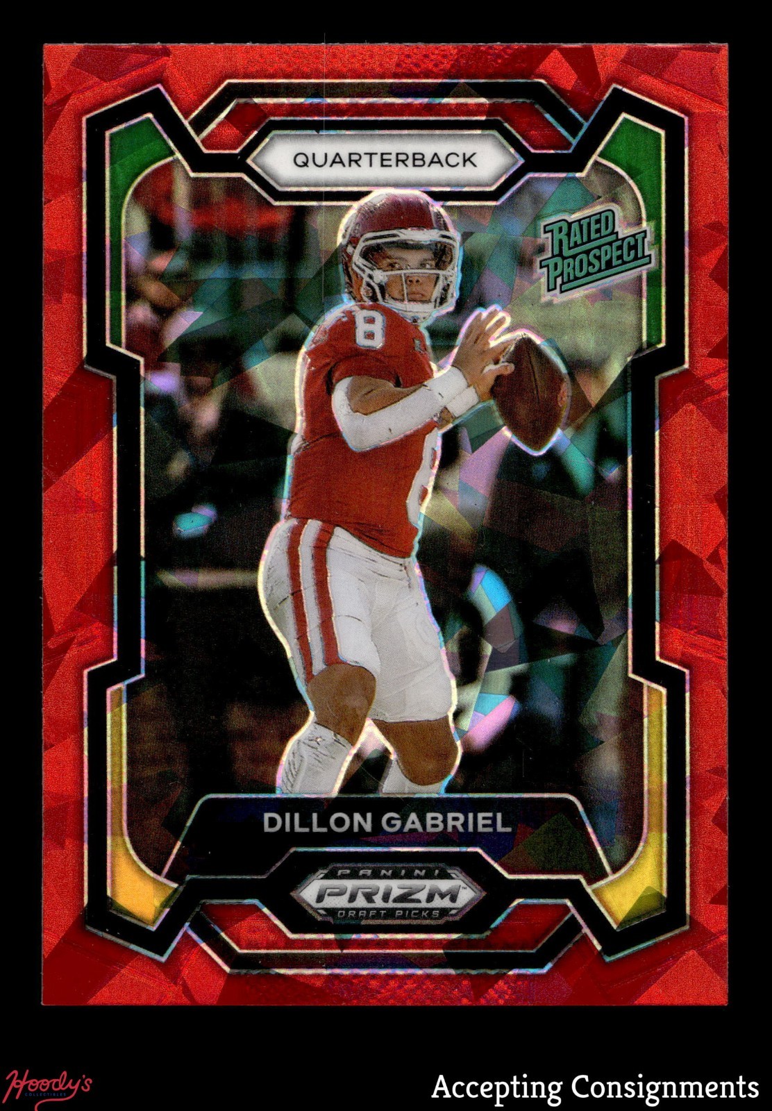 2024 Panini Prizm Draft Picks Prizms Red Ice #197 Dillon Gabriel ROOKIE