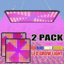 2 Sets 8500W LED Grow Light Panel Full Spectrum Lamp for Indoor Plant Veg Flower