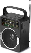 Portable AM FM Radio, Bluetooth 5.0 Radios 5 Watts Loud Speaker,Fm Radio Buil...