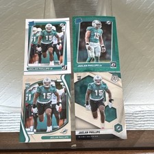 Panini Jaelan Phillips Dolphins 4-Card Rookie Lot 2021 Donruss/Optic/Mosaic