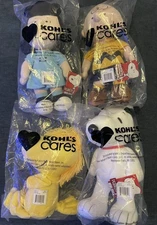 Kohls Cares Peanuts Gang Charlie Brown Snoopy Lucy Woodstock Plush Lot Of 4