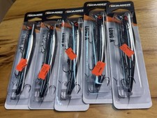 (5) Bomber Long A 15a Chrome Black Jerkbait Crankbait Fishing Lures Lot Of 5